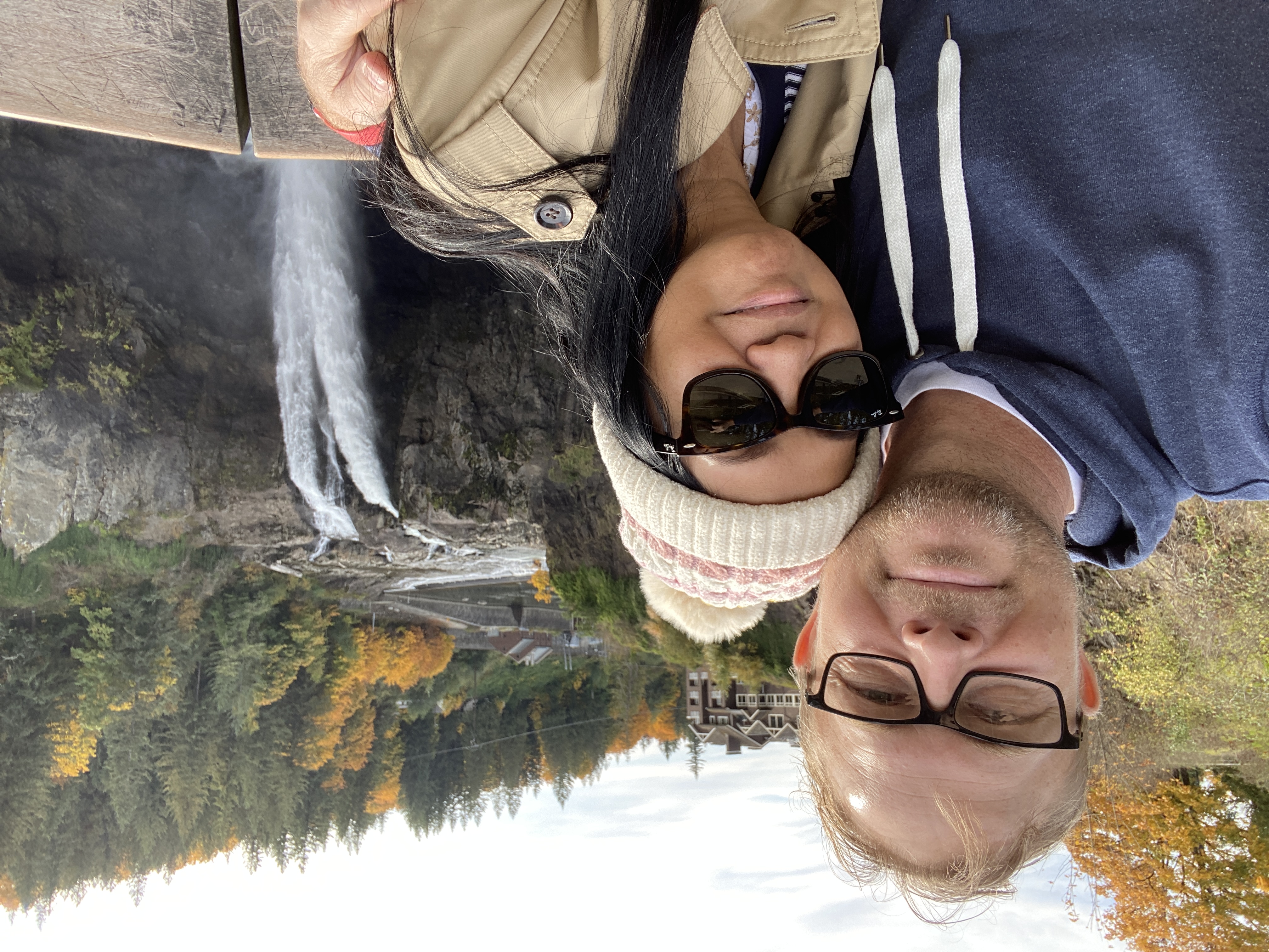 Yet and Christian at Snoqualmie Falls